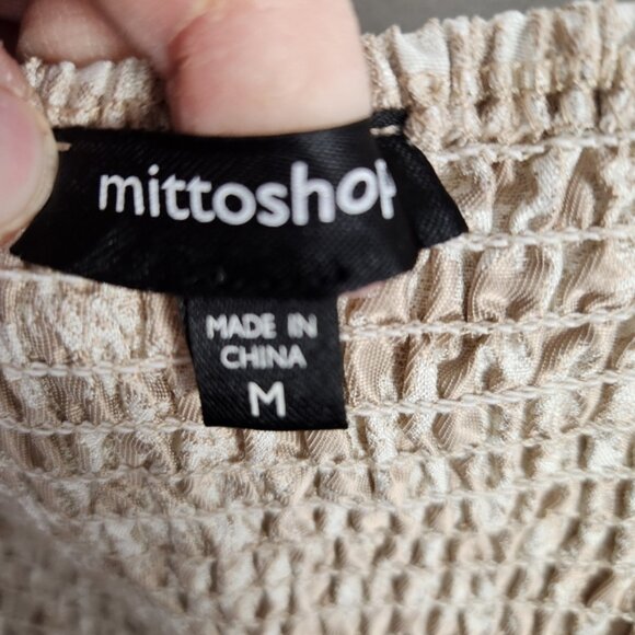 Mittoshop Floral Print Jacquard Cottagecore Boho Peasant Fairy Dress Size M #590 - Picture 10 of 12